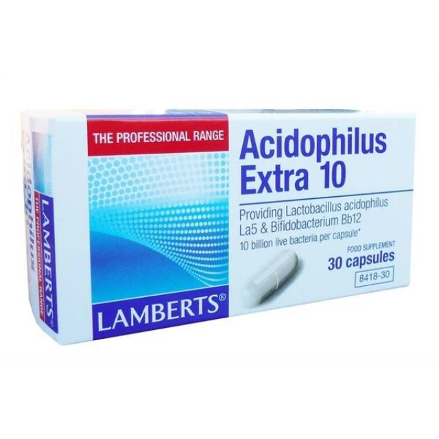 Lamberts Acidophilus Extra 10 X 30 Capsules - 10 Billion Live Bacteria ...