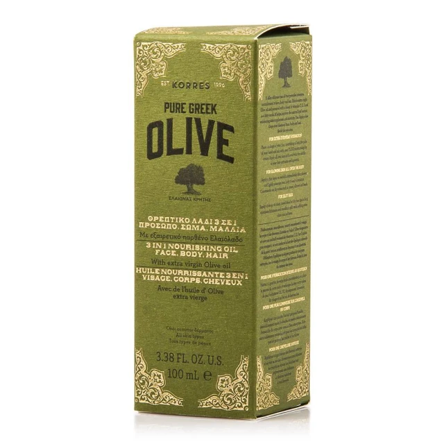 KORRES Pure Greek Olive 3-in-1 Nourishing Face,Body, Hair Oil 