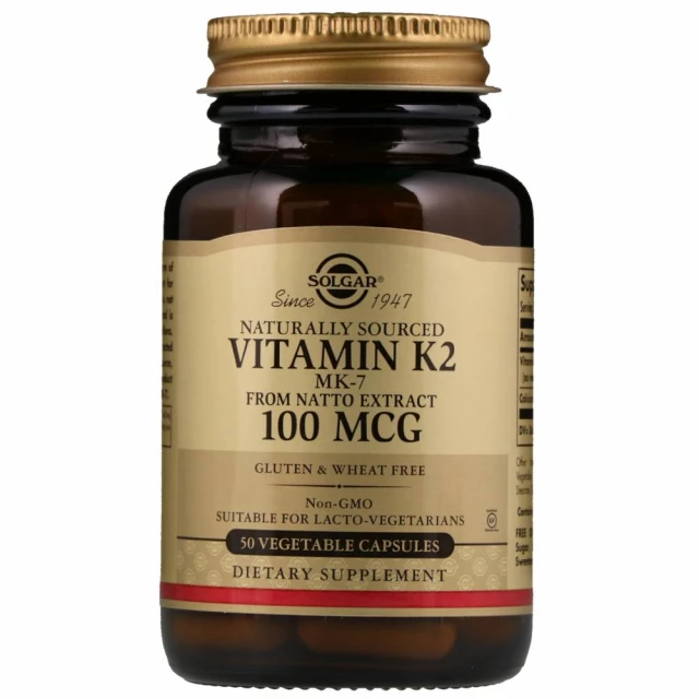 Solgar Vitamin K2 100 g x 50 Capsules Natural Source Of Vitamin