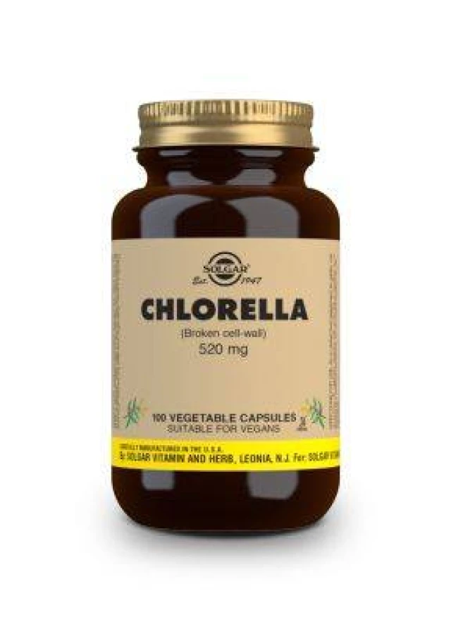 Solgar Chlorella 520mg x 100 Capsules Concentrated Form Of