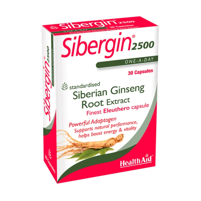 Health Aid Sibergin 2500 Siberian Ginseng Root Extract x 30