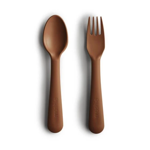 Mushie Baby Dinnerware Fork and Spoon Set