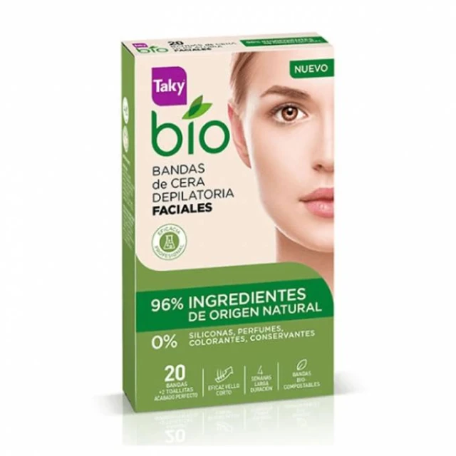 TAKY BIO FACIAL WAX STRIPS 20UNITS