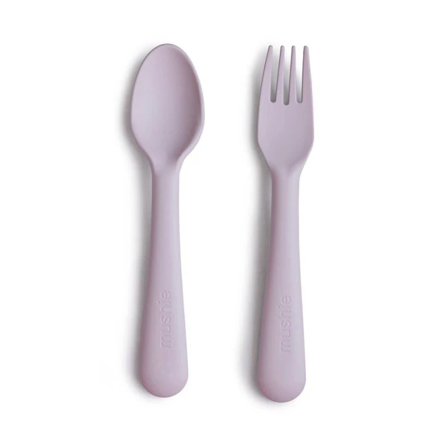 Mushie Baby Dinnerware Fork and Spoon Set