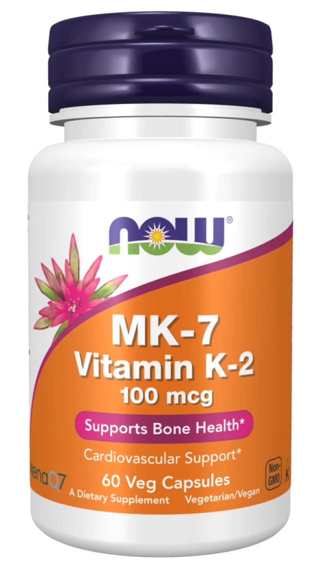 Now Foods MK 7 Vitamin K 2 100Mcg x 60 Veg Capsules Epharmadora