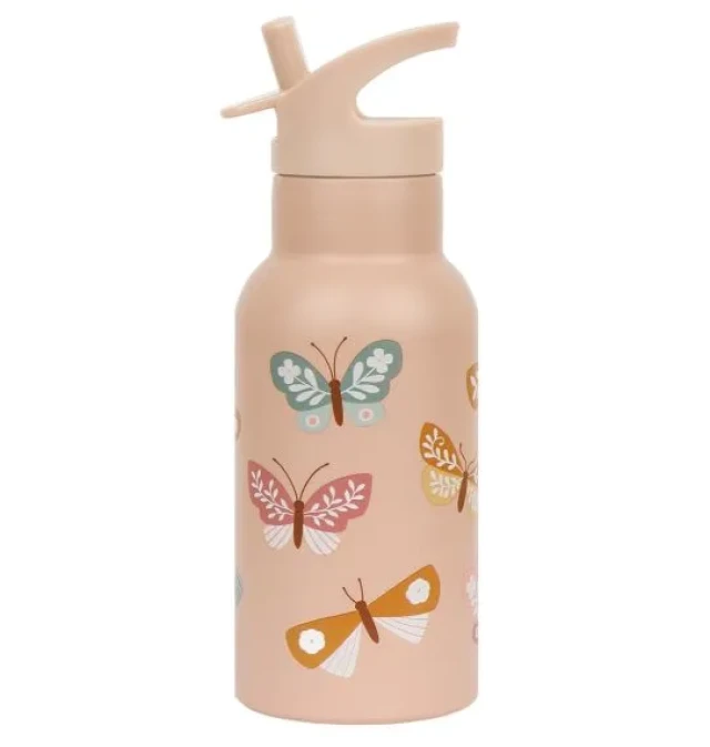 A Little Lovely Company Stainless Steel Drink Bottle Butterflies 350ml