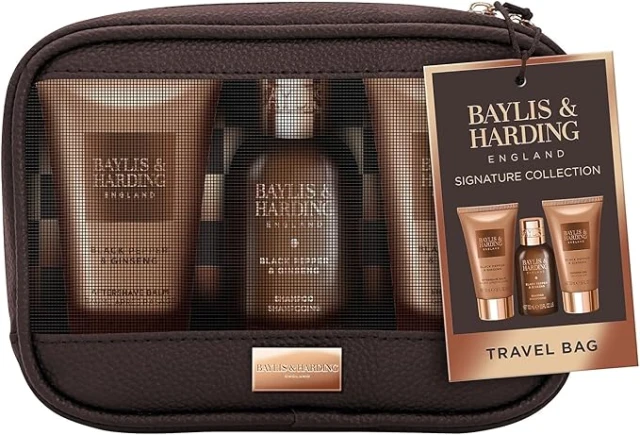 Baylis & Harding Black Pepper & Ginseng Mens Travel Wash Bag | Epharmadora