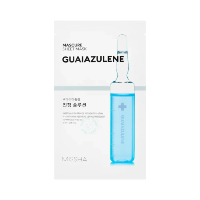 missha mascure sheet mask glutathione MISSHA Mascure Calming Guaiazulene Sheet Mask