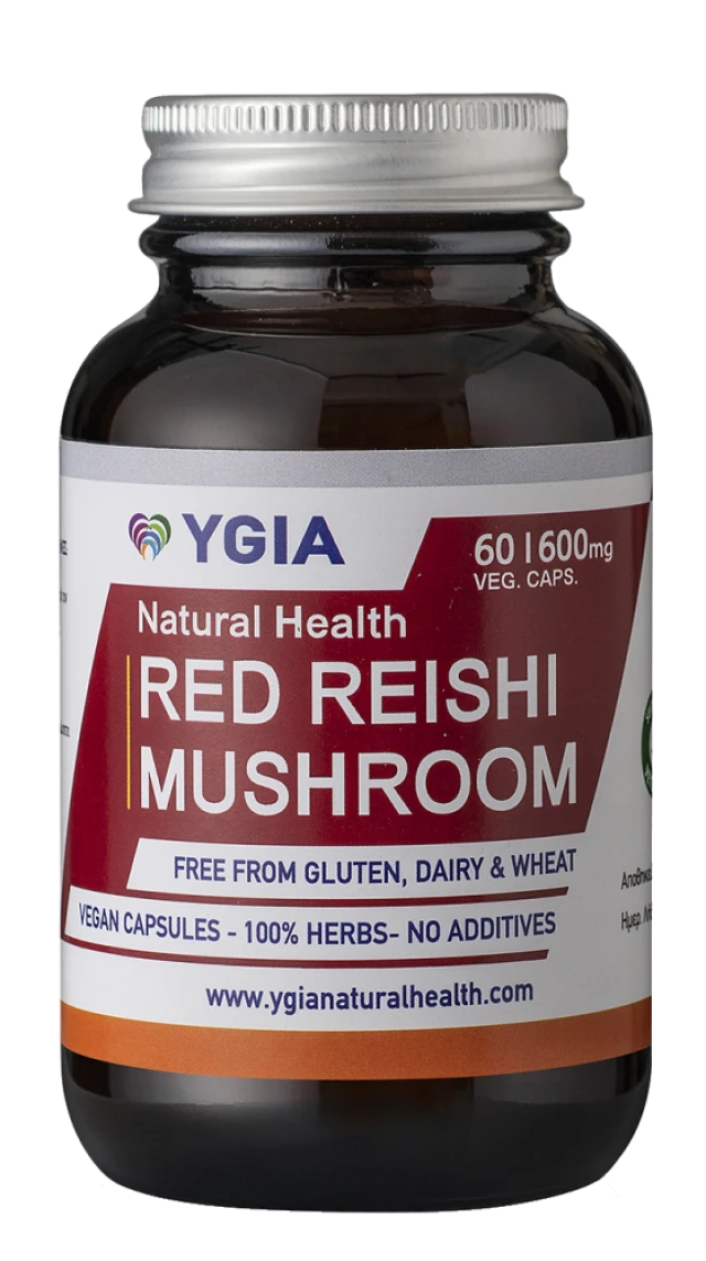 Ygia Red Reishi Mushroom x 60 Capsules Powerful Anti Aging Top