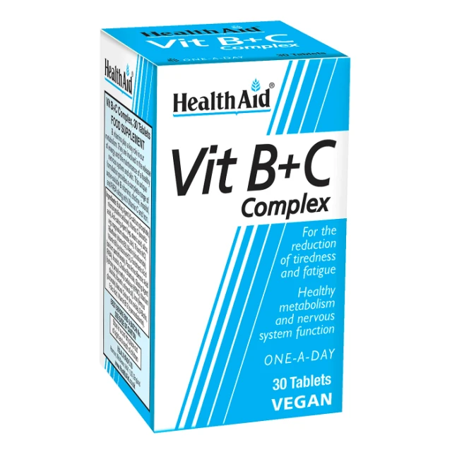 HEALTH AID VIT B+C COMPLEX, VITAMIN B& C. RELEASE ENERGY& MAINTENANCE ...