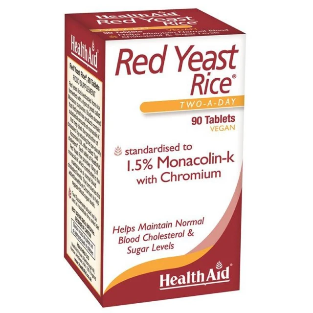 Health Aid Red Yeast Rice x 90 Veg Tablets Epharmadora