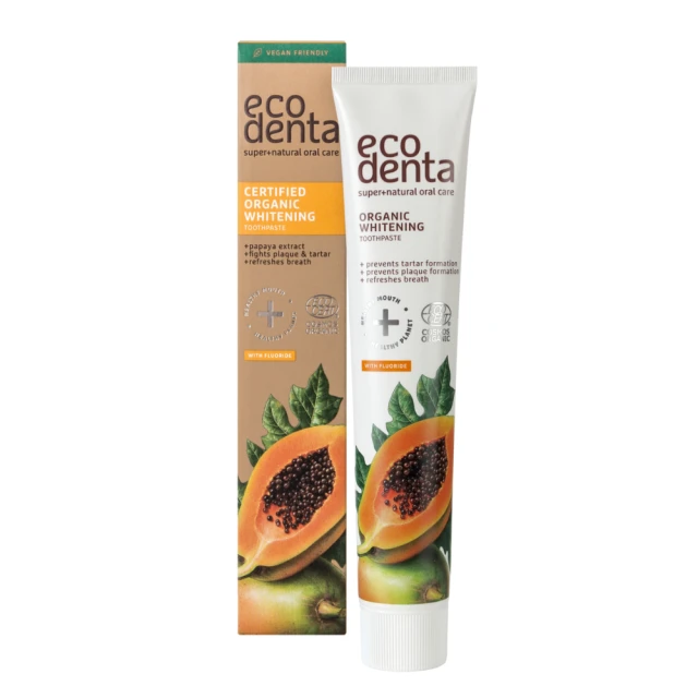 ECODENTA CERTIFIED COSMOS ORGANIC WHITENING TOOTHPASTE WITH PAPAYA